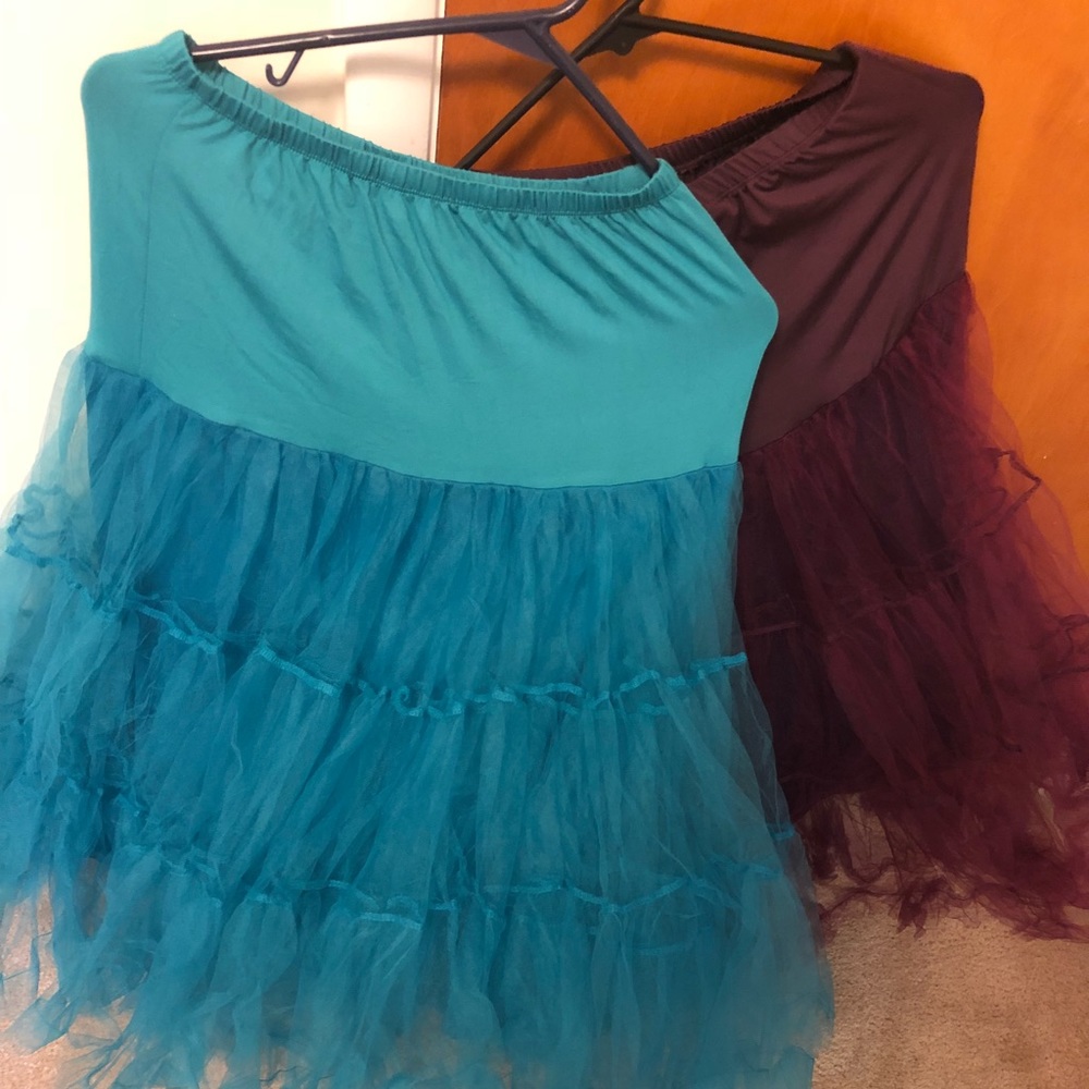 Two full petticoats